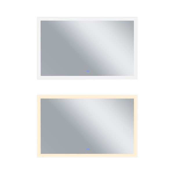 Cwi Lighting Abigail Rectangle Matte White LED 58 in. Mirror 1233W58-36 - main